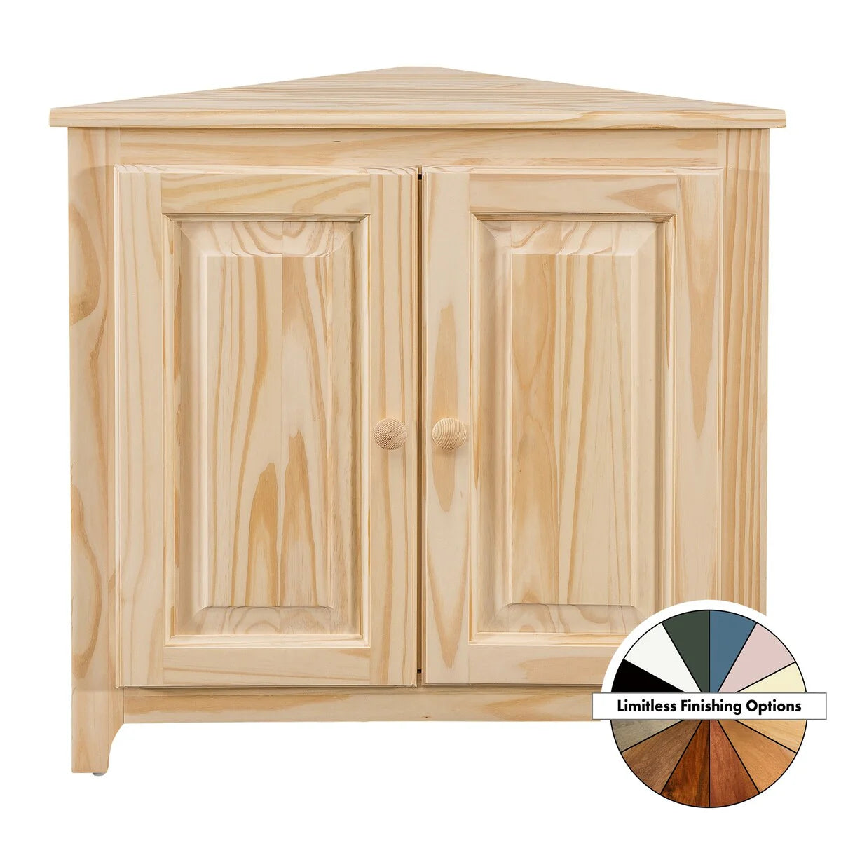 Arch+Haven Solid Wood Corner Cabinet