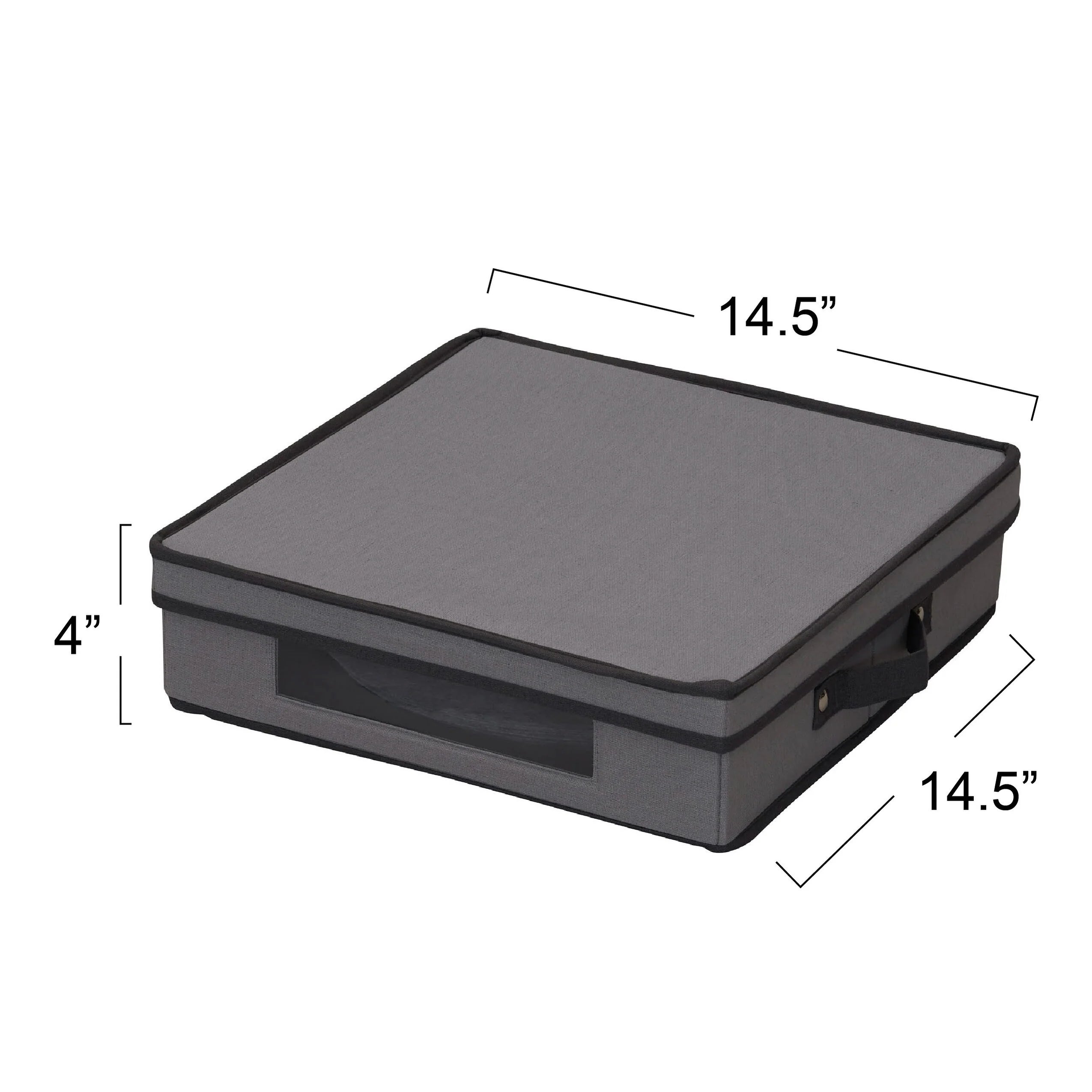 Household Essentials Charger Plate Storage Box - 14.5"L x 14.5"W x 4.0"H