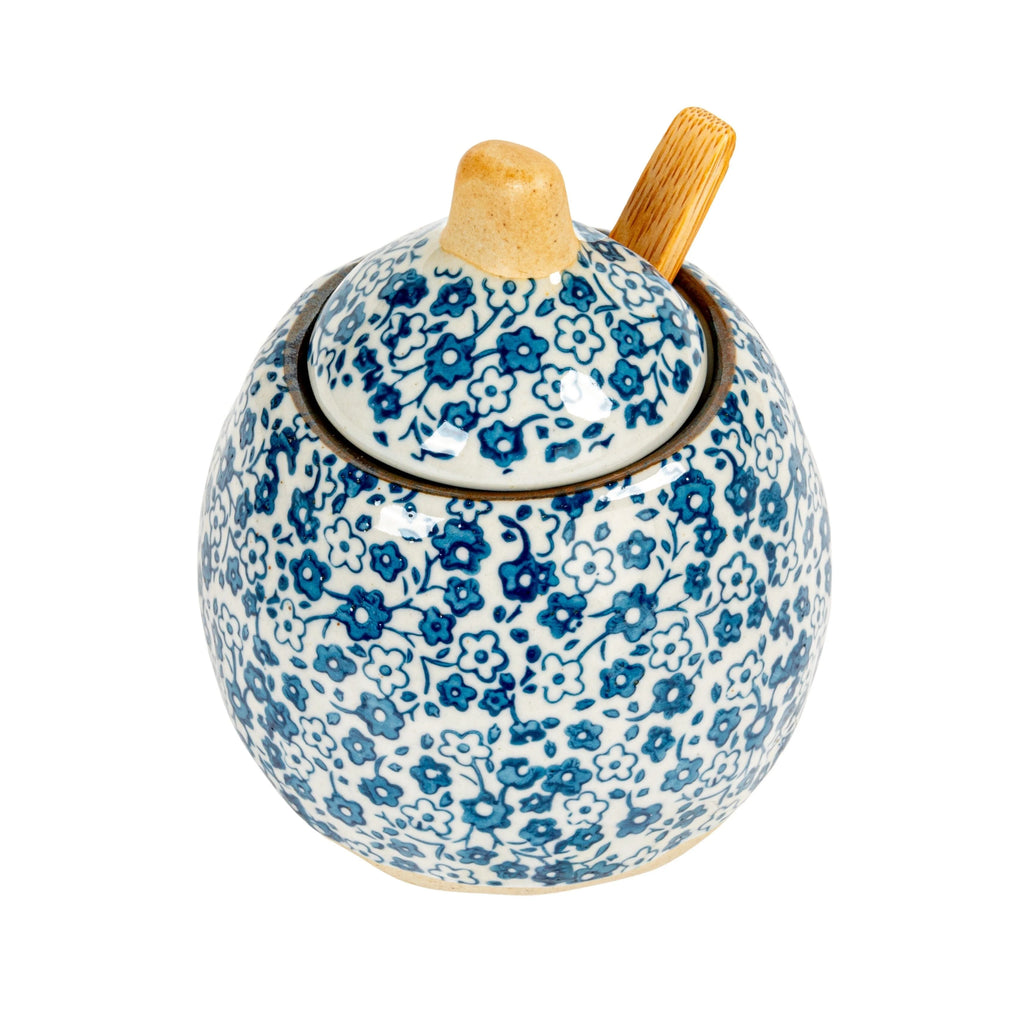 Hand-Painted Stoneware Sugar & Creamer (Set of 2 Pieces)