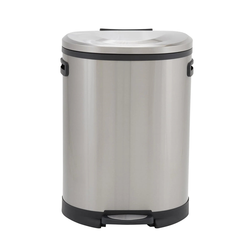 Household Essentials Stainless Steel Step Trash Can with Plastic Liner