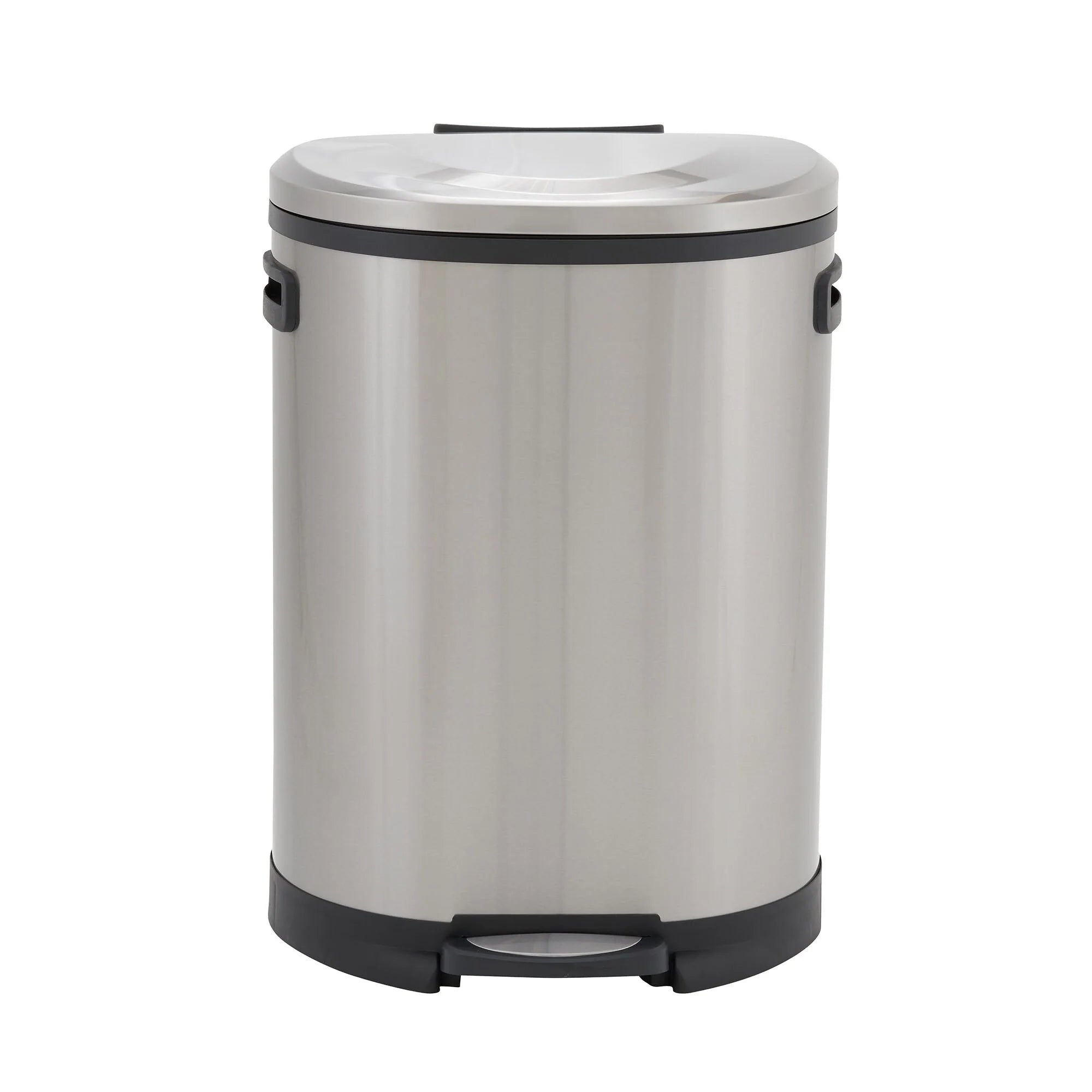 Household Essentials Stainless Steel Step Trash Can with Plastic Liner