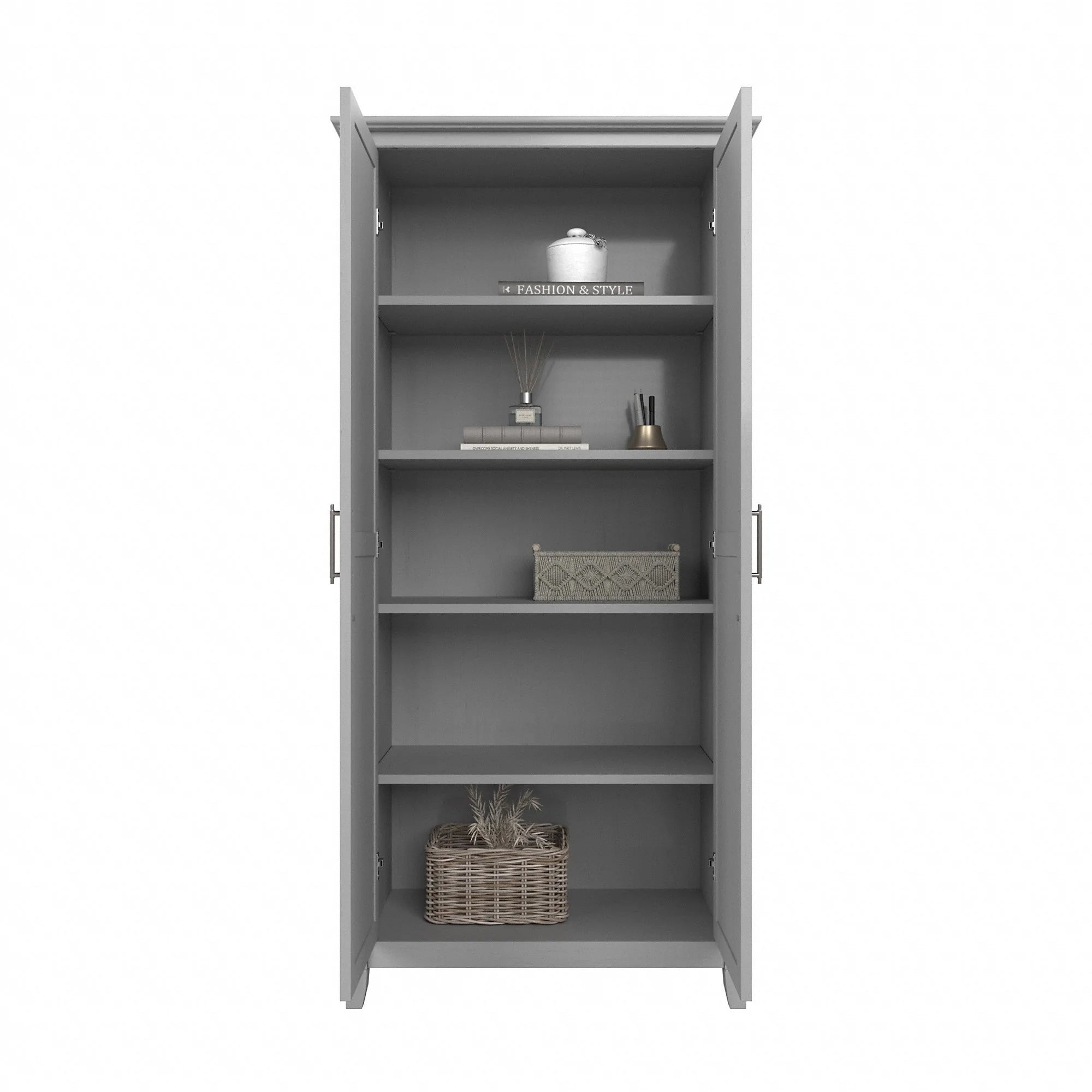 Key West Tall Kitchen Pantry Cabinet with Doors by Bush Furniture