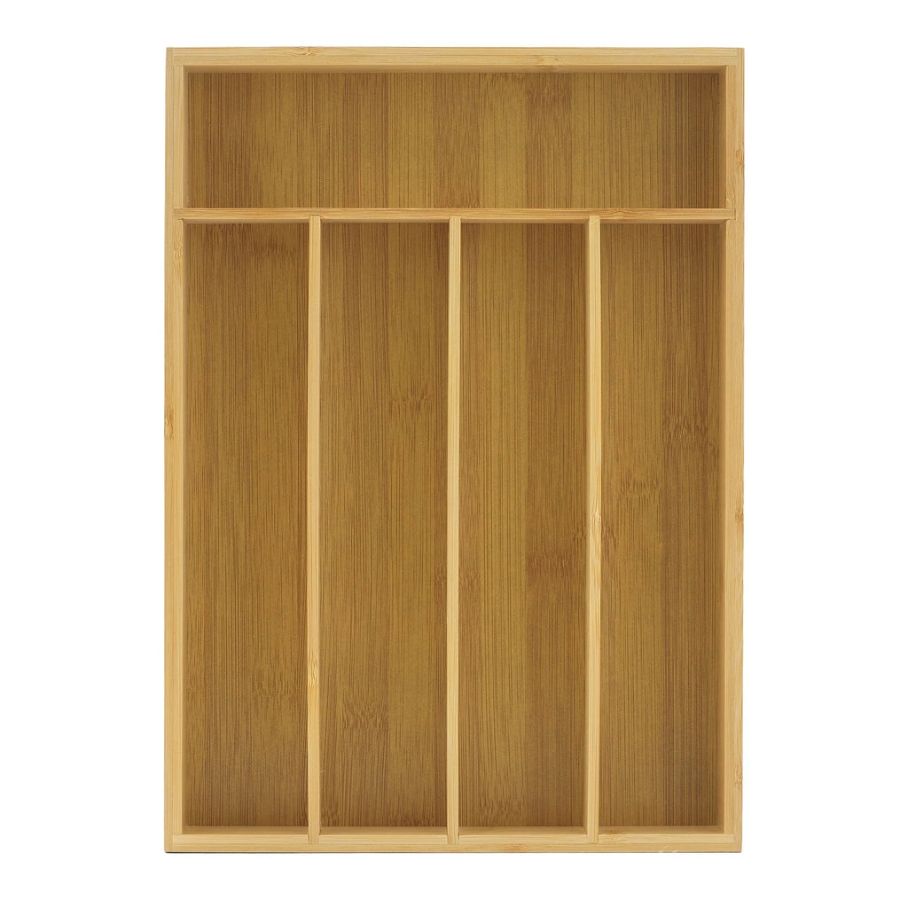 JoyJolt 7 Compartment Bamboo Drawer Organizer