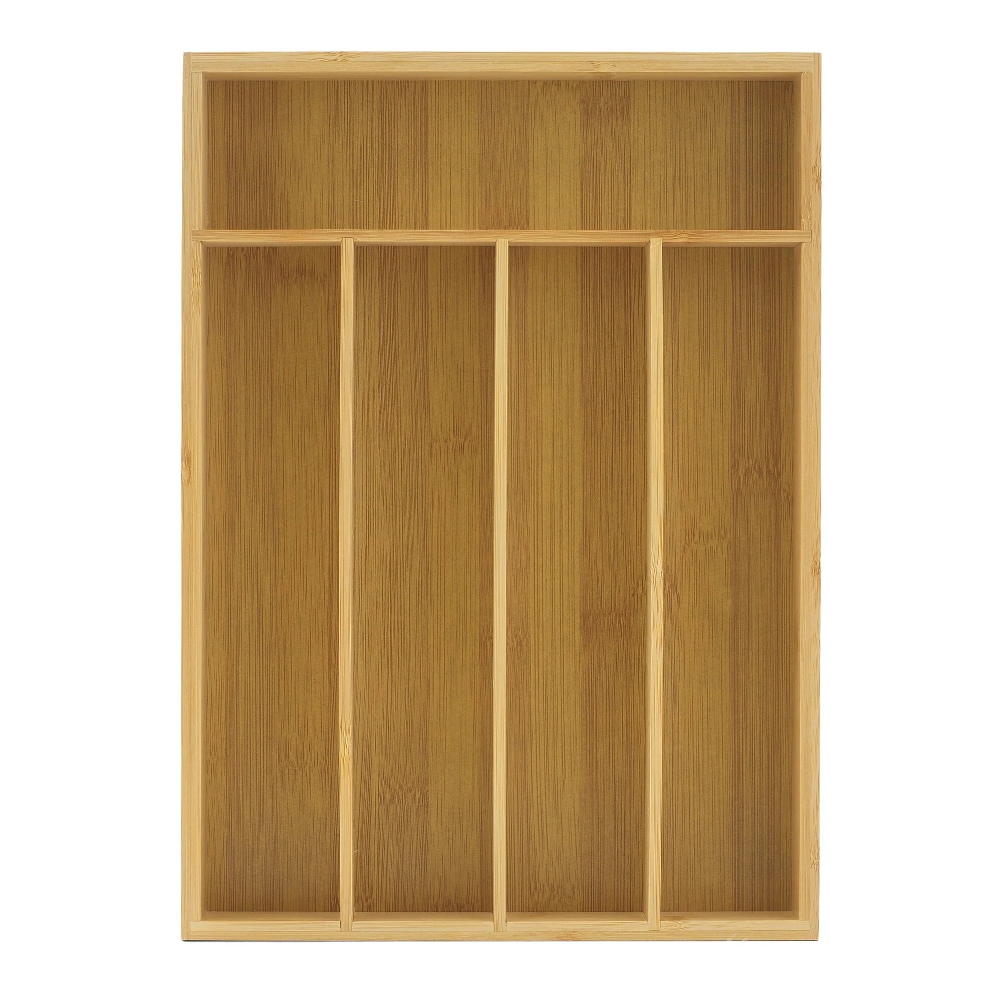 JoyJolt 7 Compartment Bamboo Drawer Organizer