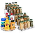 Sorbus Spices Organizer Set with Lazy Susan and 3-Tier Spice Shelf - 10" L x 9.25" W x 4" H