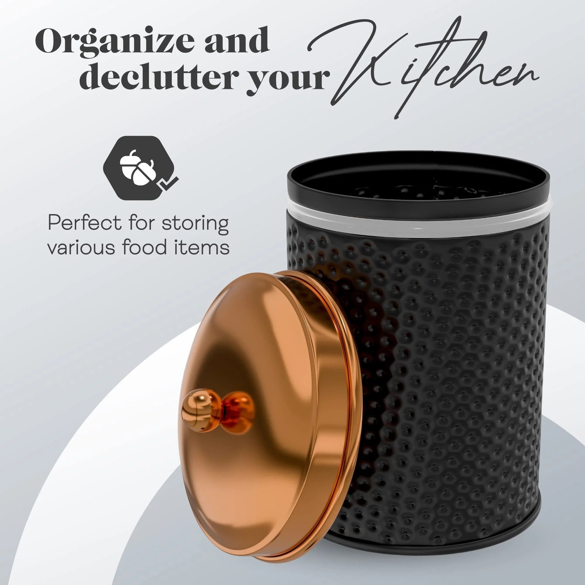 Amici Home Set of 2 Ashby Metal Canisters