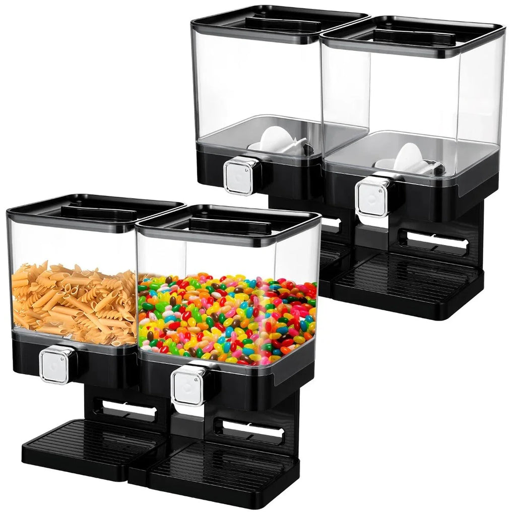 ColourTreeUSA 3.5L Single or Double Square Commercial Dry Food Dispenser