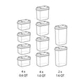 Buddeez Multi-size Stacking Bins with Flip Lids Plastic (Set of 10)