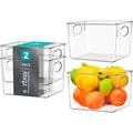 Sorbus Plastic Storage Bins Clear Pantry Organizer Box Bin Containers