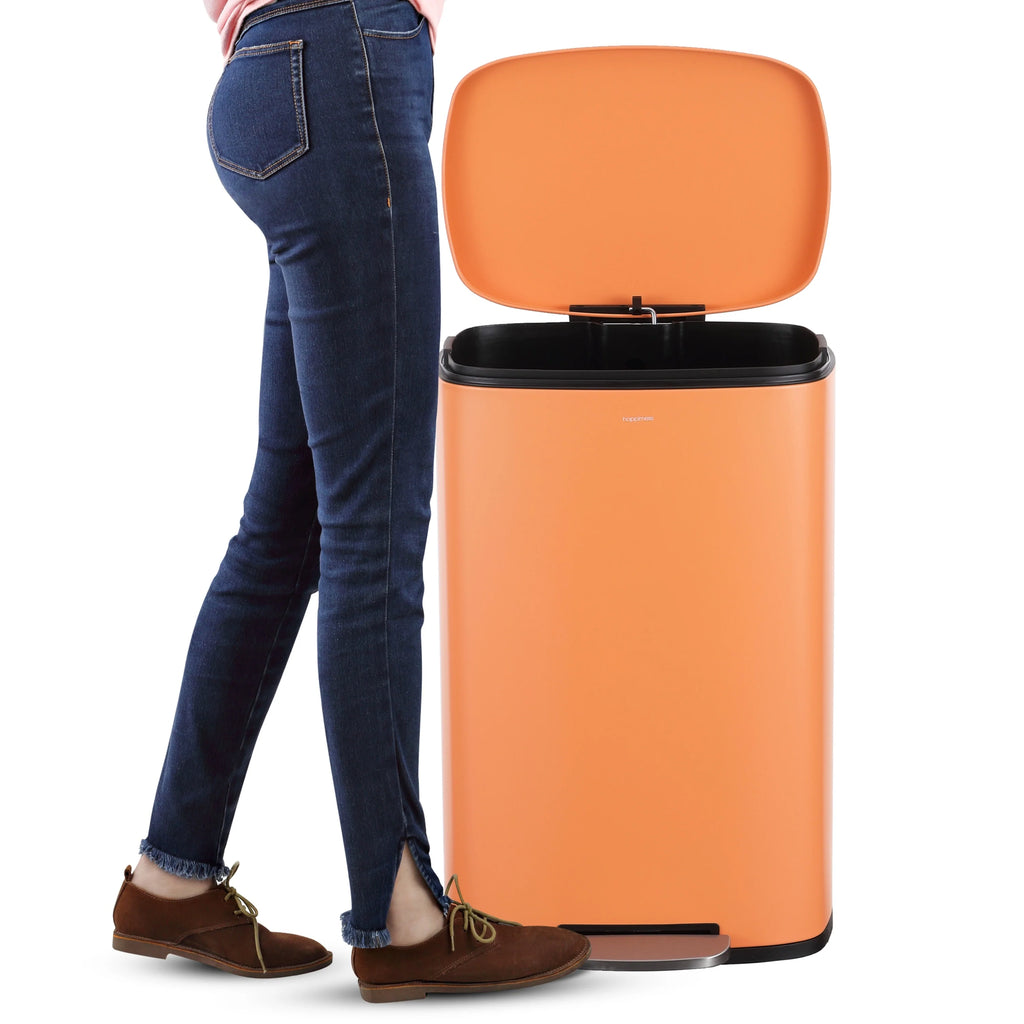 happimess 13-Gallon Trash Can with Soft-Close Lid and FREE Mini Trash Can