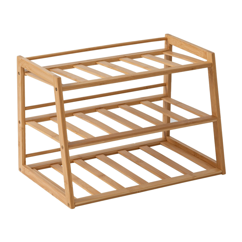 Honey-Can-Do Natural Bamboo 3-Tier Bottle and Tumbler Organizer
