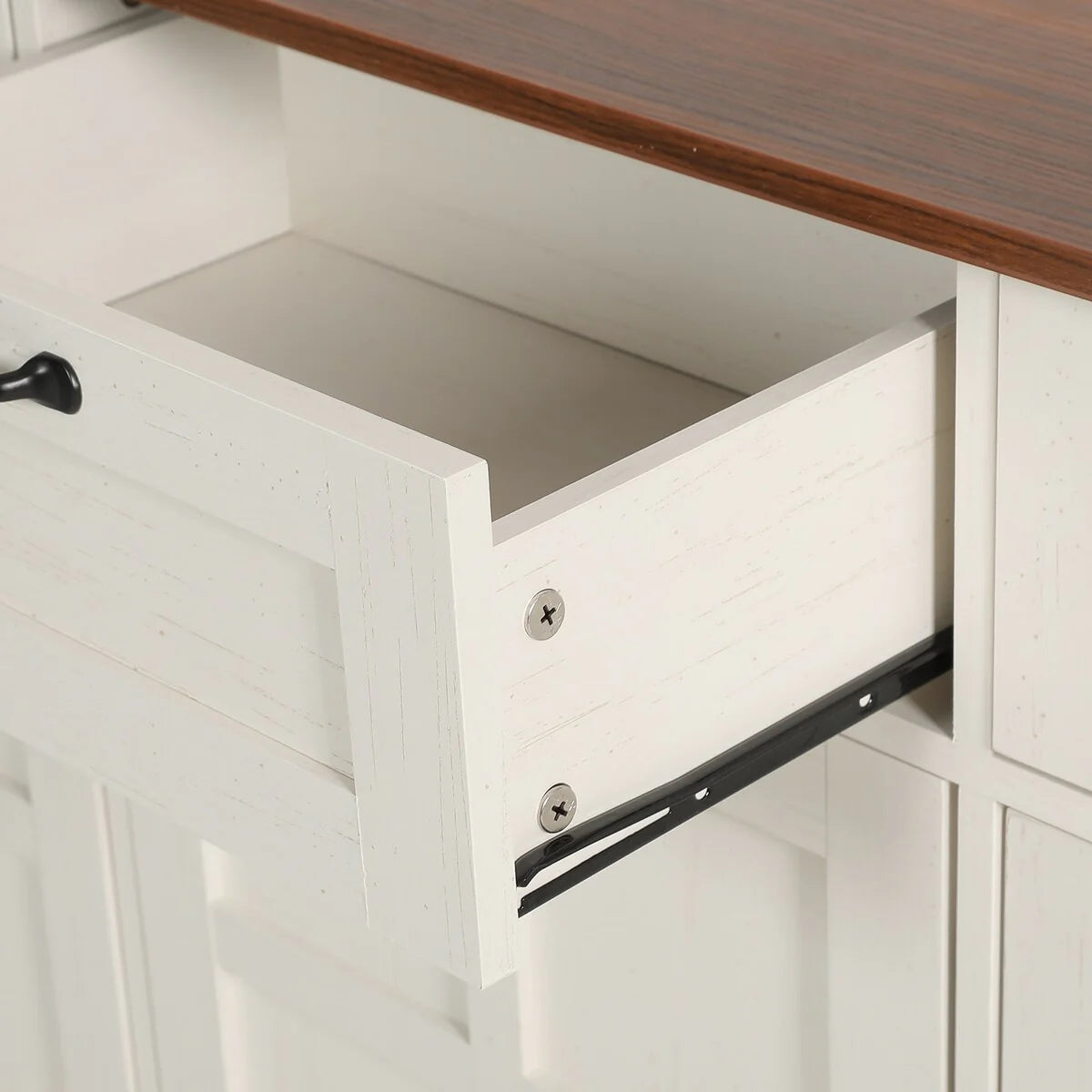 Kitchen Island With Double Tilt Out Trash Can Cabinet