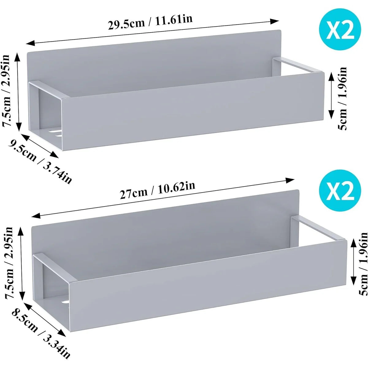 4 Pack Magnetic Spice Storage Rack Organizer for Refrigerator and Oven