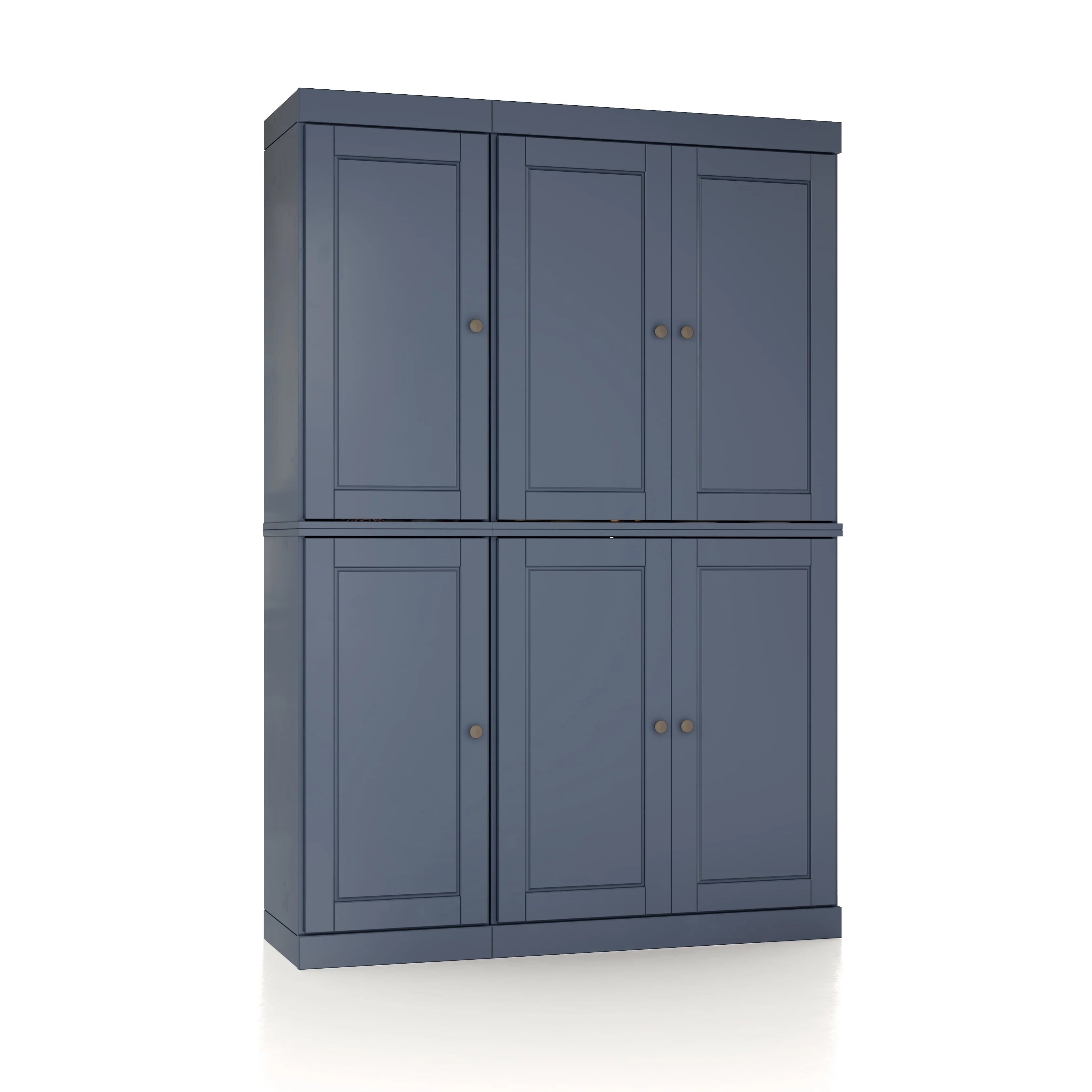 Palace Imports 100% Solid Wood China Pantry with Glass or Solid Wood Doors and 2-Drawers - 48.5" x 71.5"