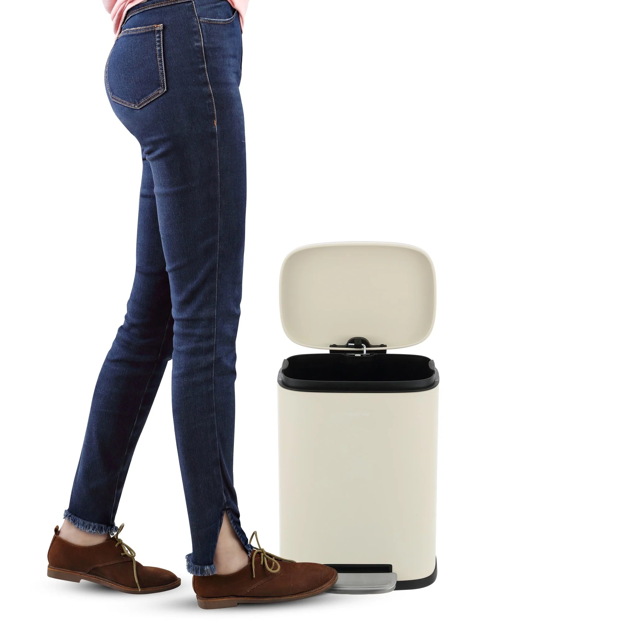 happimess 13-Gallon Trash Can with Soft-Close Lid and FREE Mini Trash Can