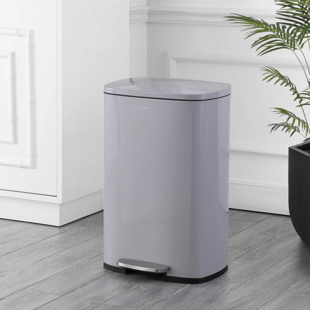 happimess 13-Gallon Trash Can with Soft-Close Lid and FREE Mini Trash Can