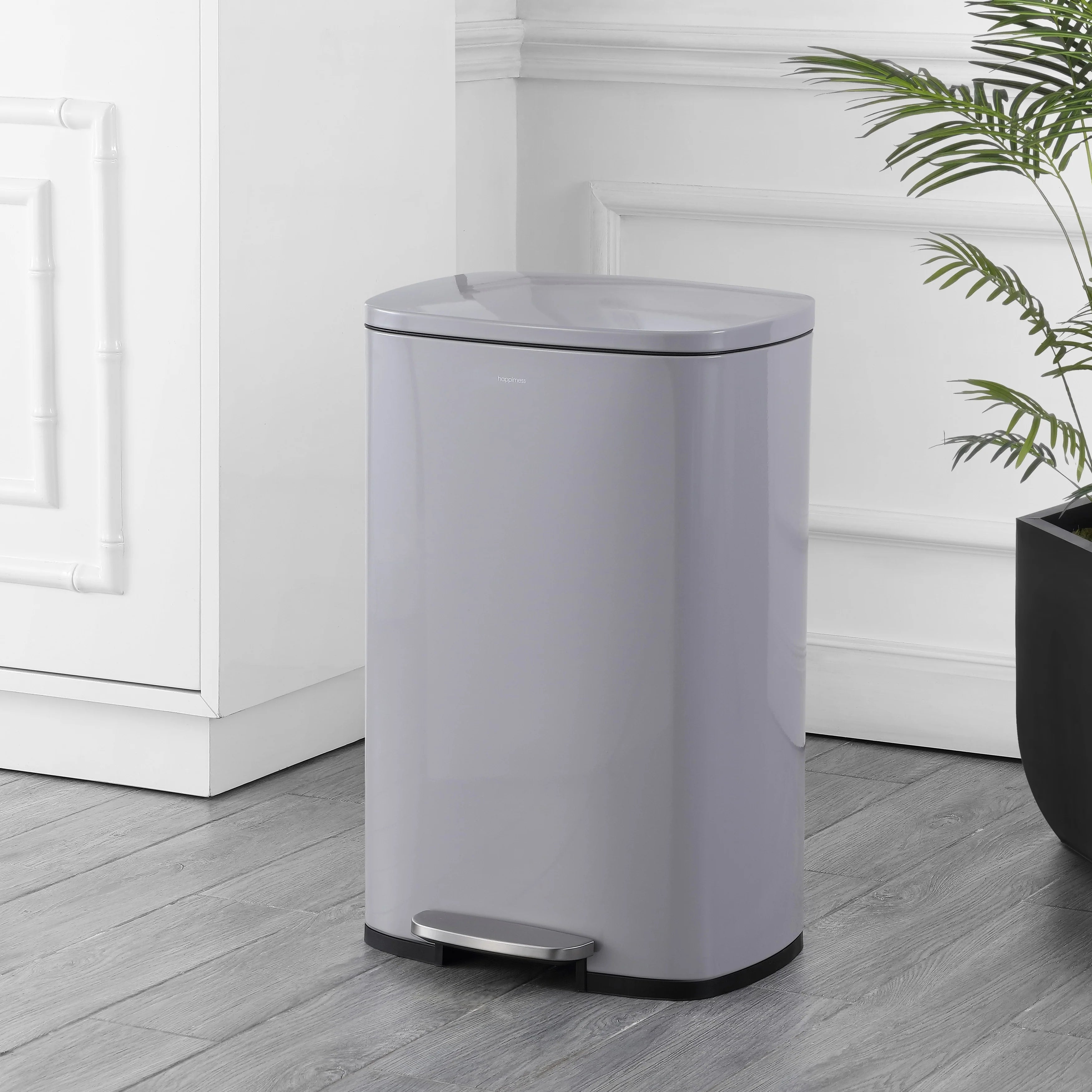 happimess 13-Gallon Trash Can with Soft-Close Lid and FREE Mini Trash Can