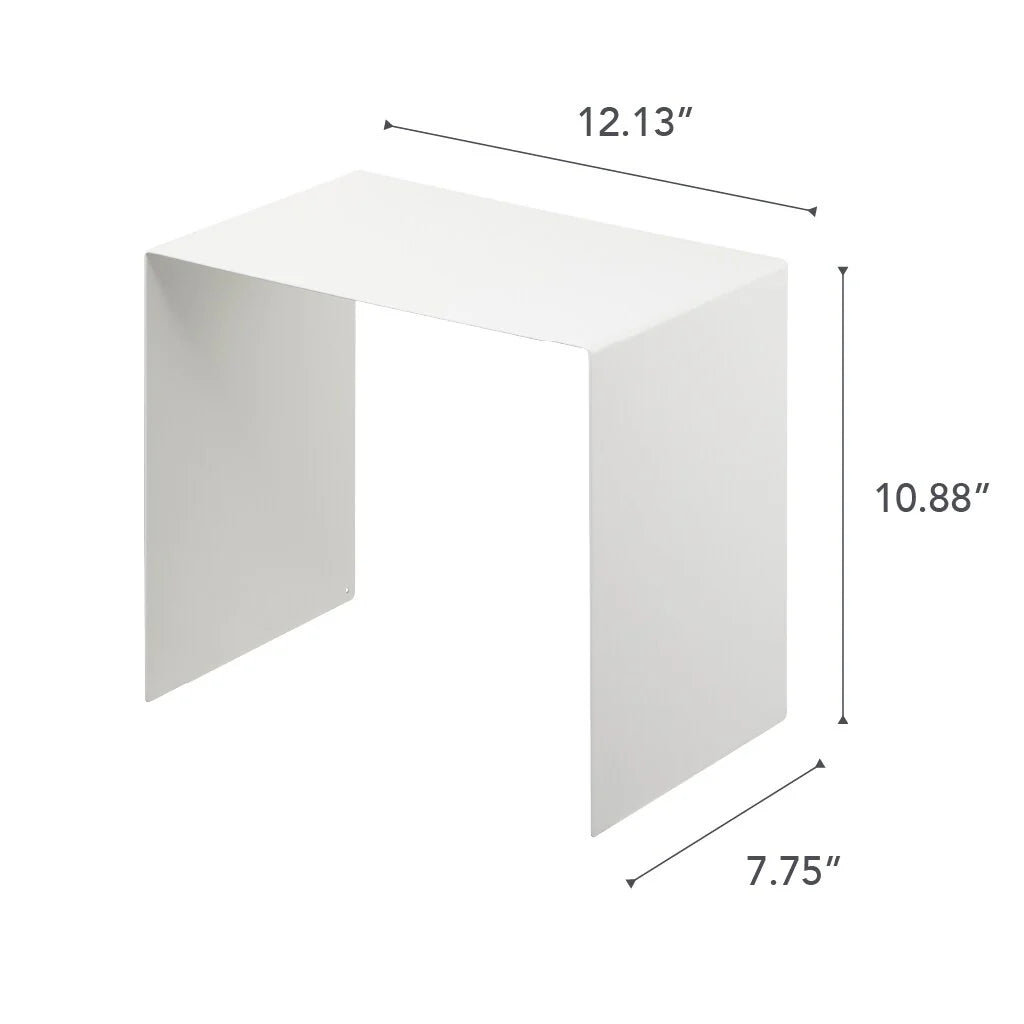 Yamazaki Home Riser (Set of 2), Steel, Supports 4 pounds, No Assembly - L 7.87 x W 12.2 x H 11.02 inches