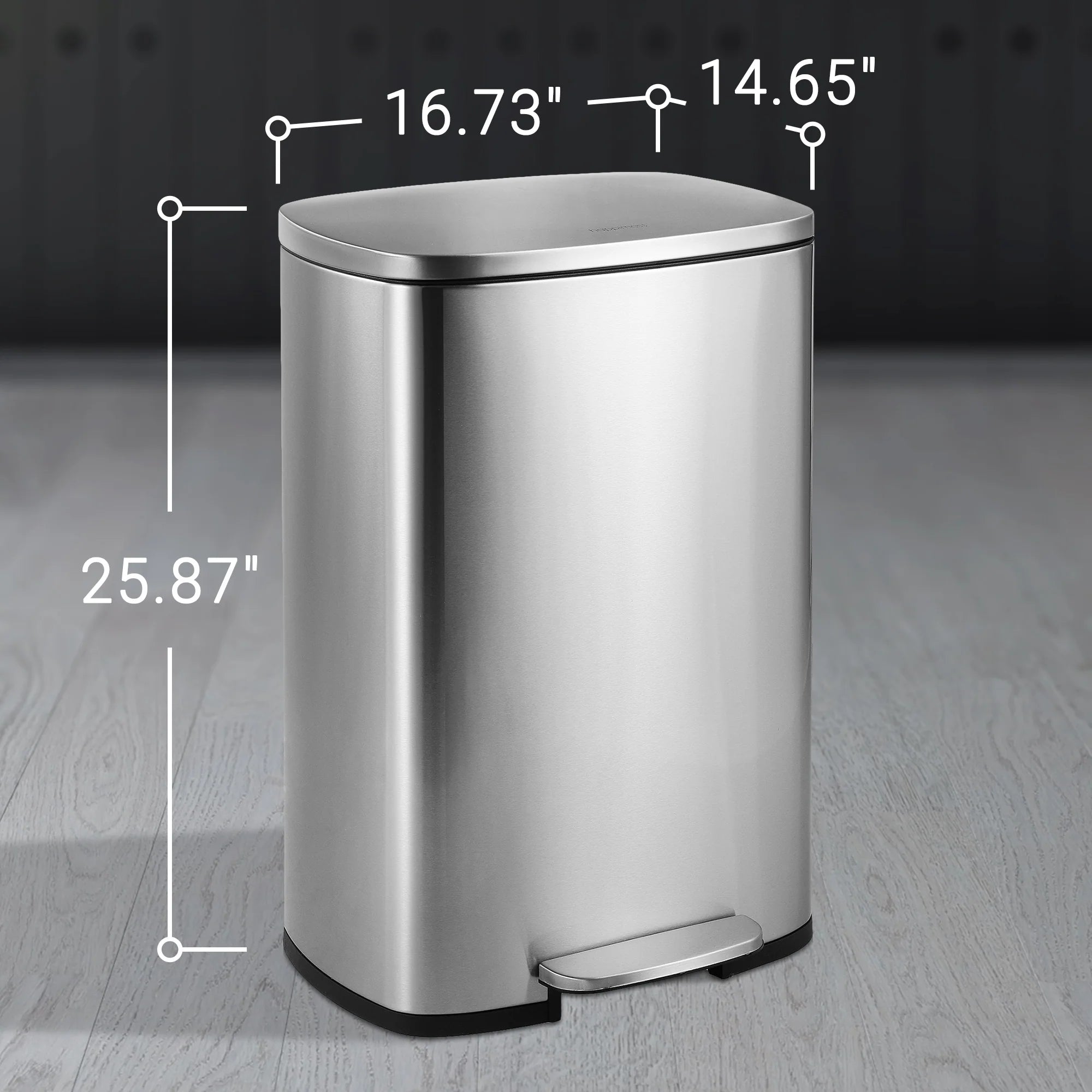 happimess 13-Gallon Trash Can with Soft-Close Lid and FREE Mini Trash Can