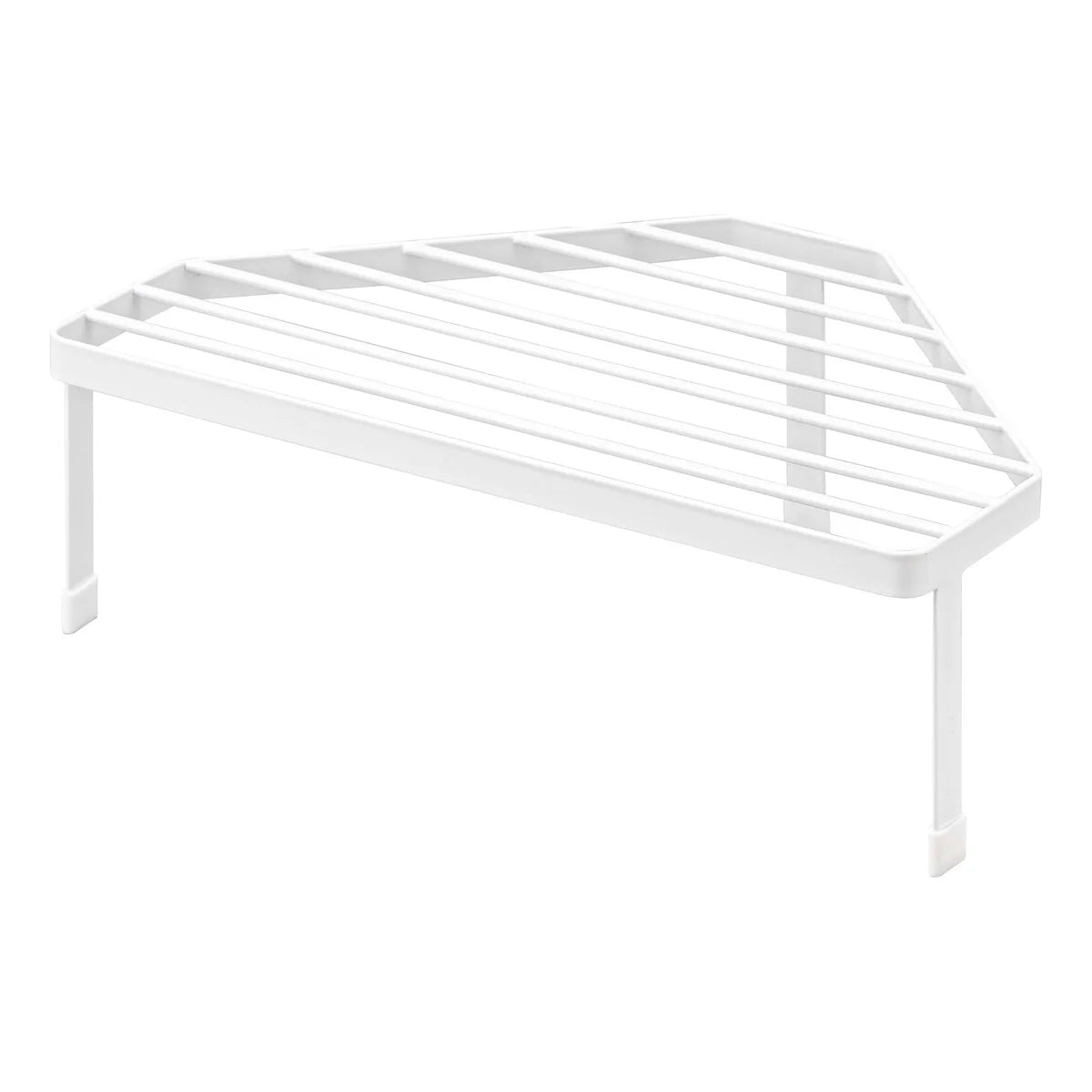 Yamazaki Home Corner Riser - One-Tier, Steel, Holds 11 lbs - L 8.86 x W 13.39 x H 4.41 inches