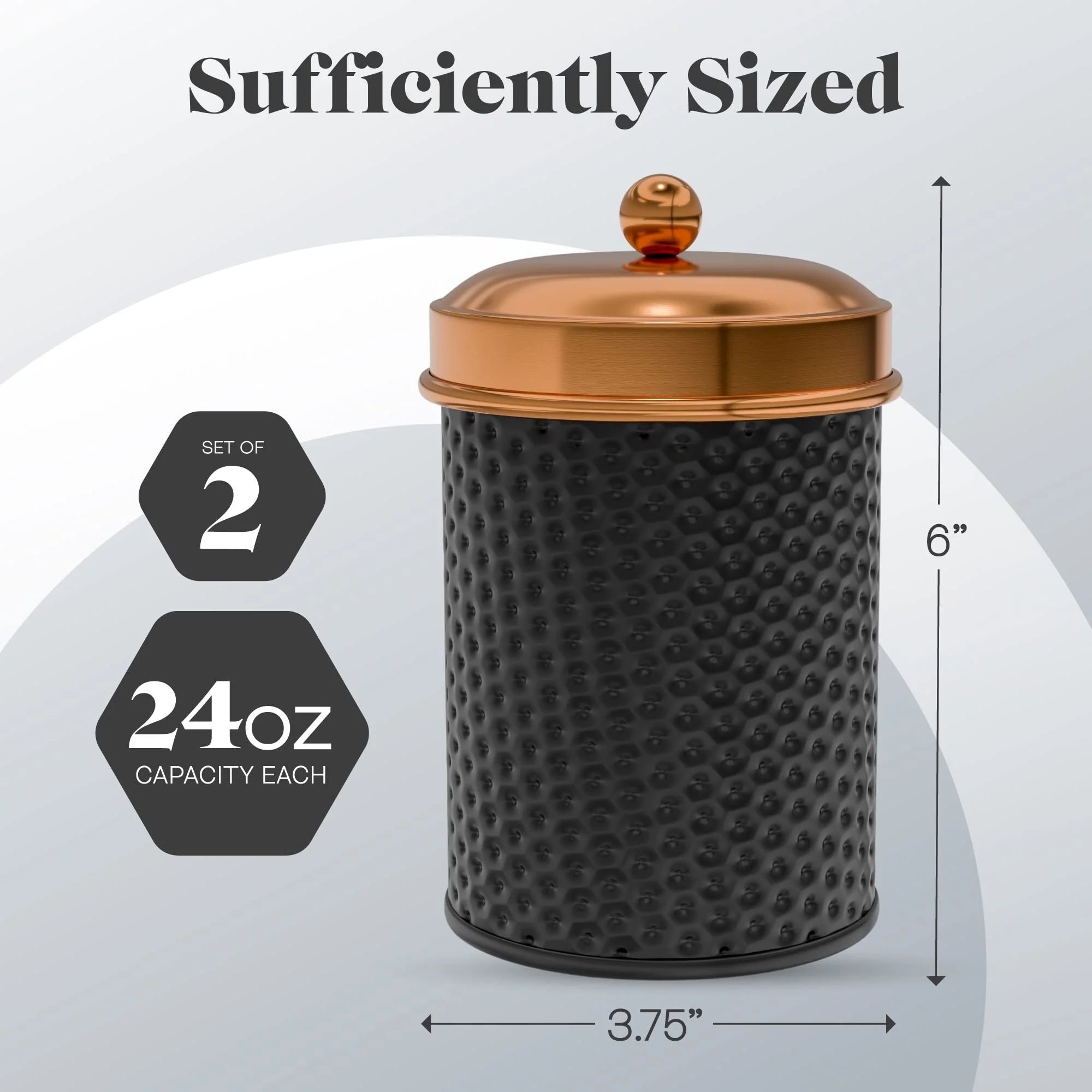 Amici Home Set of 2 Ashby Metal Canisters