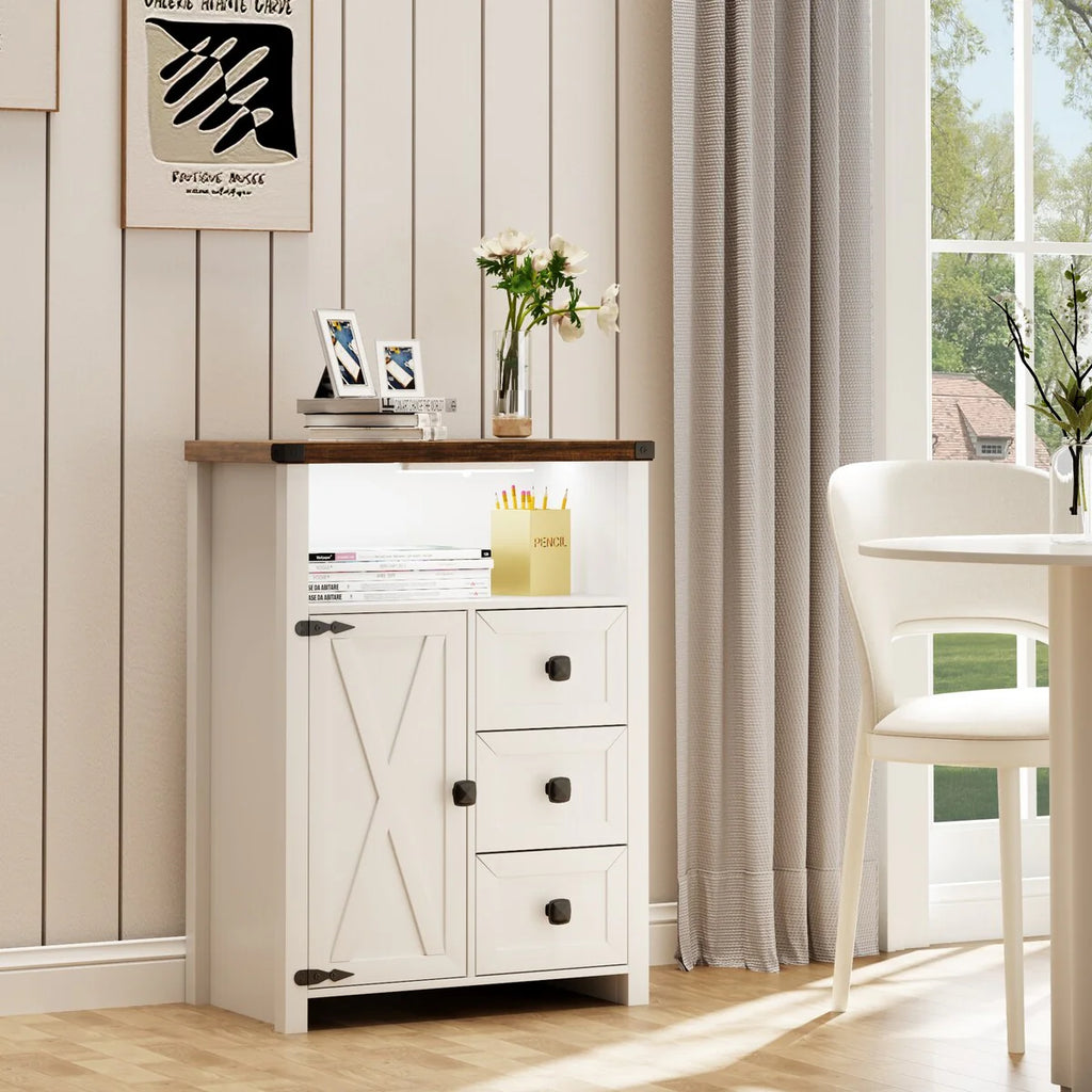 23.62"Accent Cabinet with drawers and storage - N/A