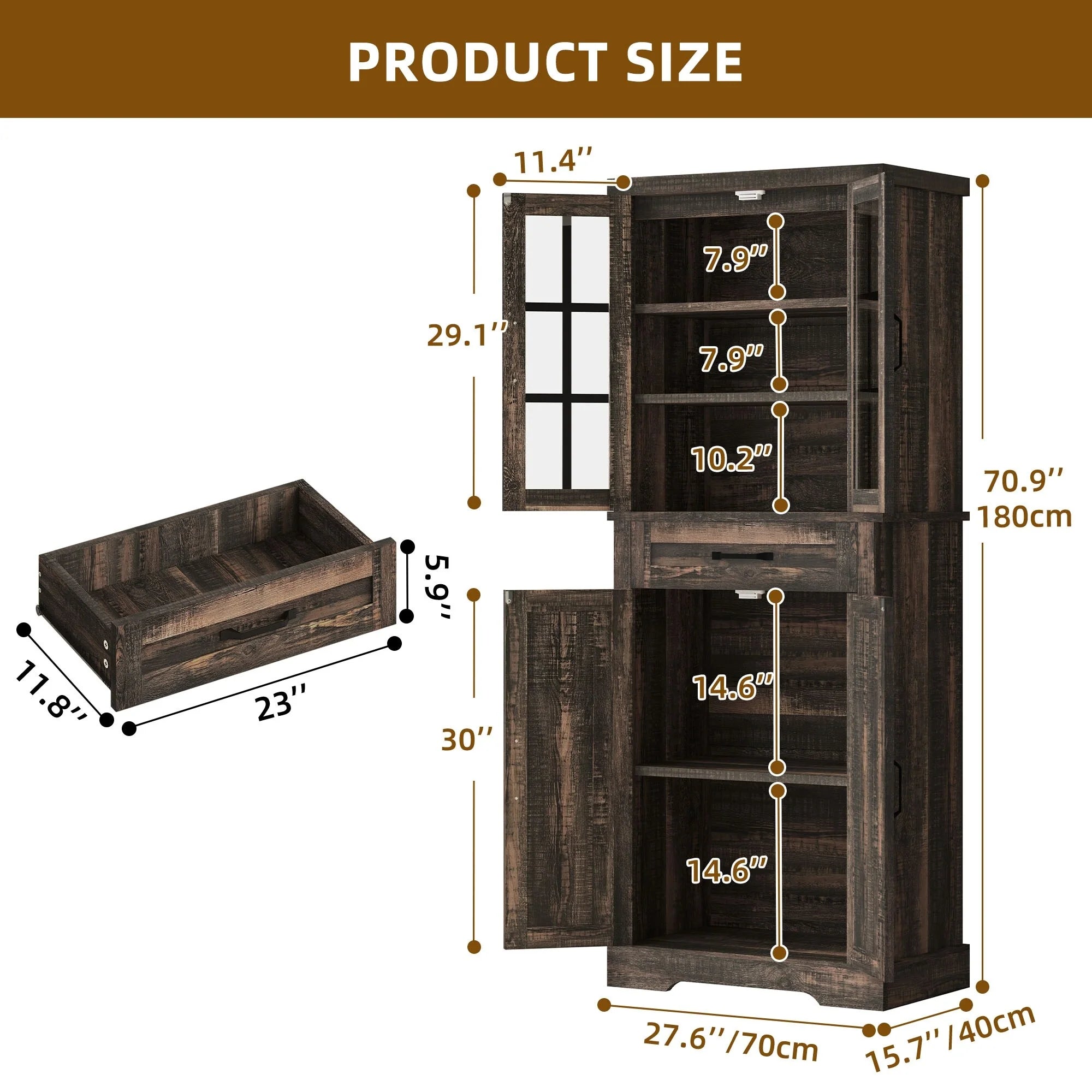 Farmhouse Kitchen Pantry Storage Cabinets