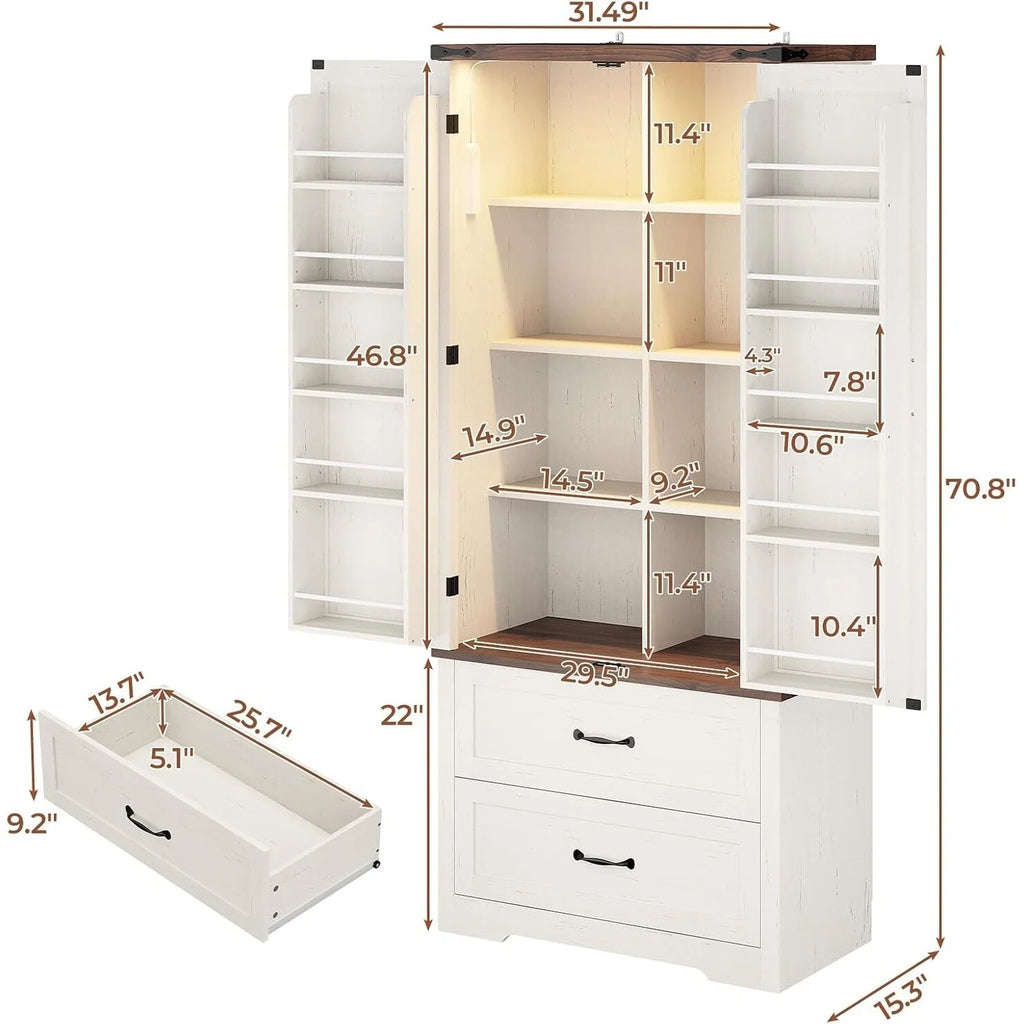 Farmhouse Kitchen Storage Cabinet Pantry Cabinet Home Bar