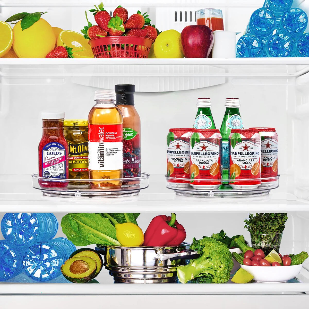 Sorbus Clear Lazy Susan Organizer Versatile Kitchen and Cabinet Organizer Turntable for Pantry Fridge and Bathroom Storage