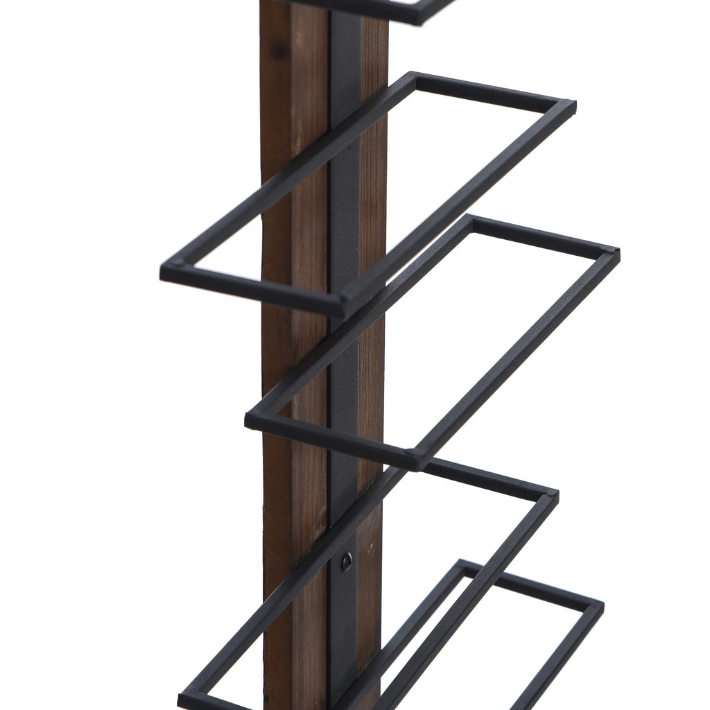 Heath - Wood and Metal Wall Wine Holder