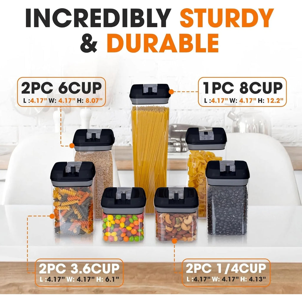 Cheer Collection 7-piece Stackable Airtight Food Storage Container Set