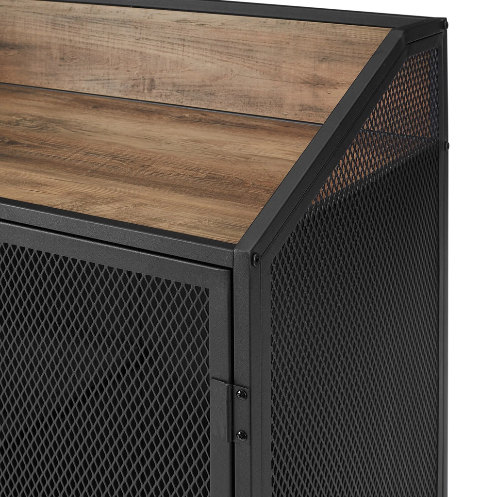 Middlebrook Pierpont Industrial Mesh Bar Cabinet