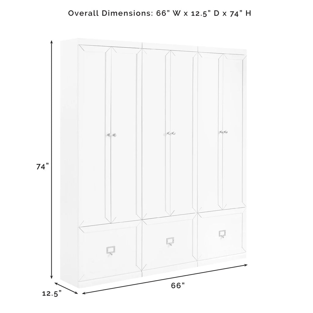 Crosley Harper 3Pc Entryway Set - 12.5" x 66" x 74"