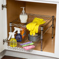 Honey-Can-Do Chrome Cabinet or Sink Organizer with Basket and Shelf