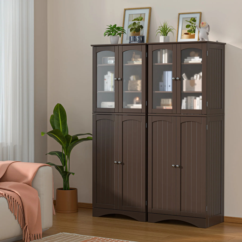 64 inches Tall Kitchen Storage Pantry Cabinet with Adjustable Shelves
