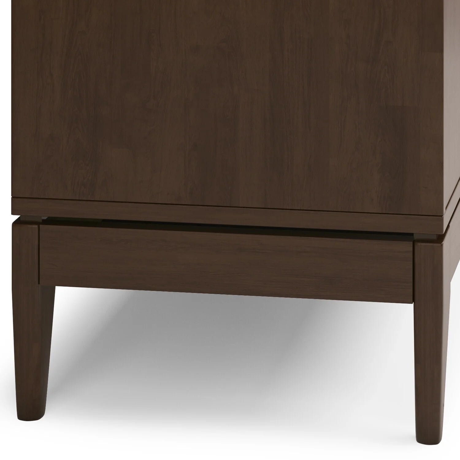 WYNDENHALL Pearson SOLID HARDWOOD 60 inch Wide Mid Century Design Sideboard Buffet in Walnut Brown - 17"d x 60"w x 30"h