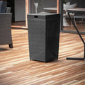 Nestl Outdoor Trash Can with Lid - 30 Gallon Durable Wicker Garbage Can for Patio