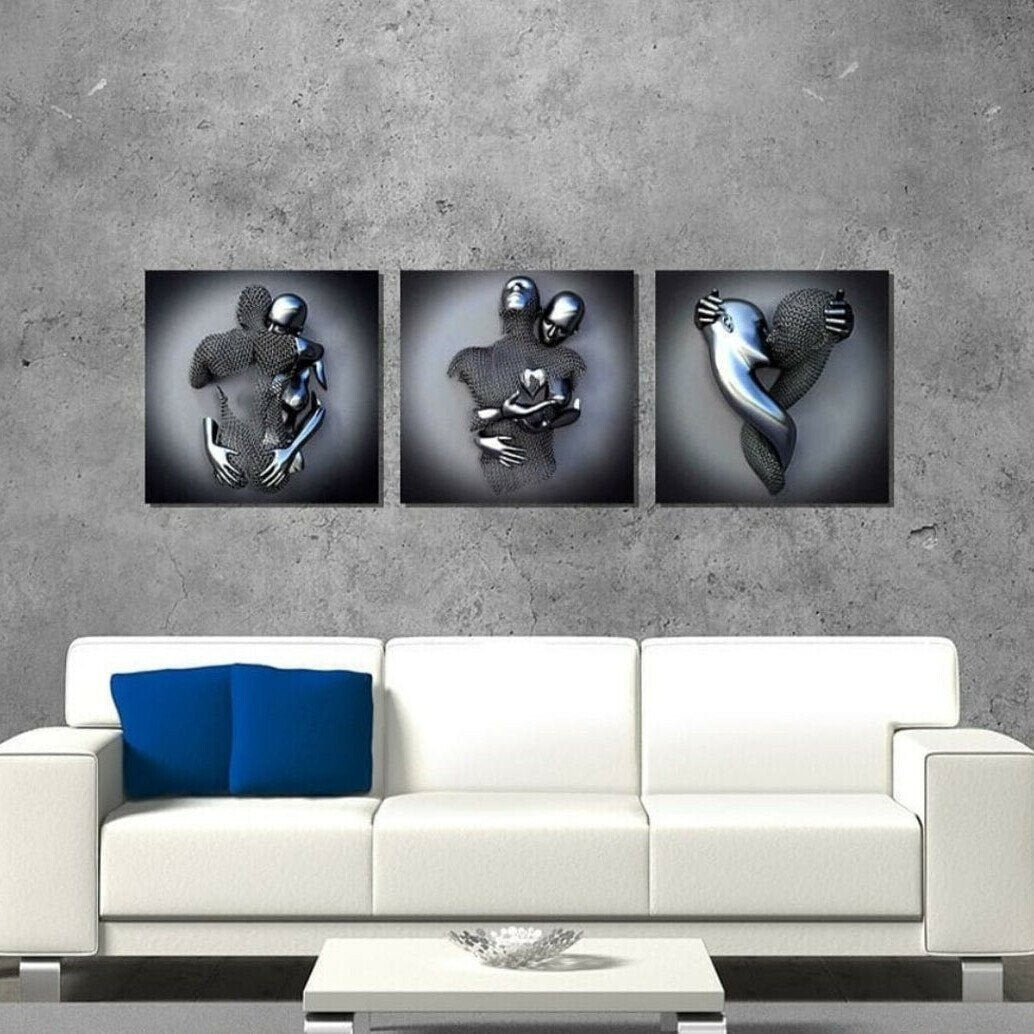 🔥49%OFF SALE ENDING SOON🔥 -- 💞 Love Heart Gray-3D Art Wall