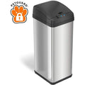 iTouchless 13 Gal Extra-Wide Stainless Steel Sensor Kitchen Trash Can