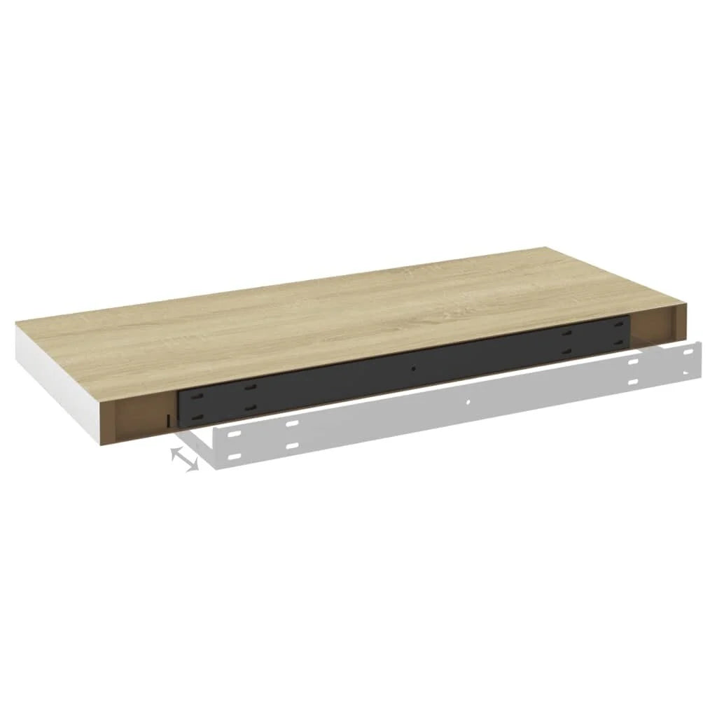 Floating Wall Shelves 2 pcs 23.6"x9.3"x1.5" MDF - 23.6" x 9.3" x 1.5" (L x W x H)