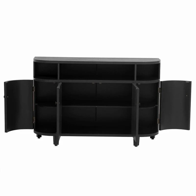 48''W Storage Cabinet with Four Doors and Adjustable Shelves - N/A