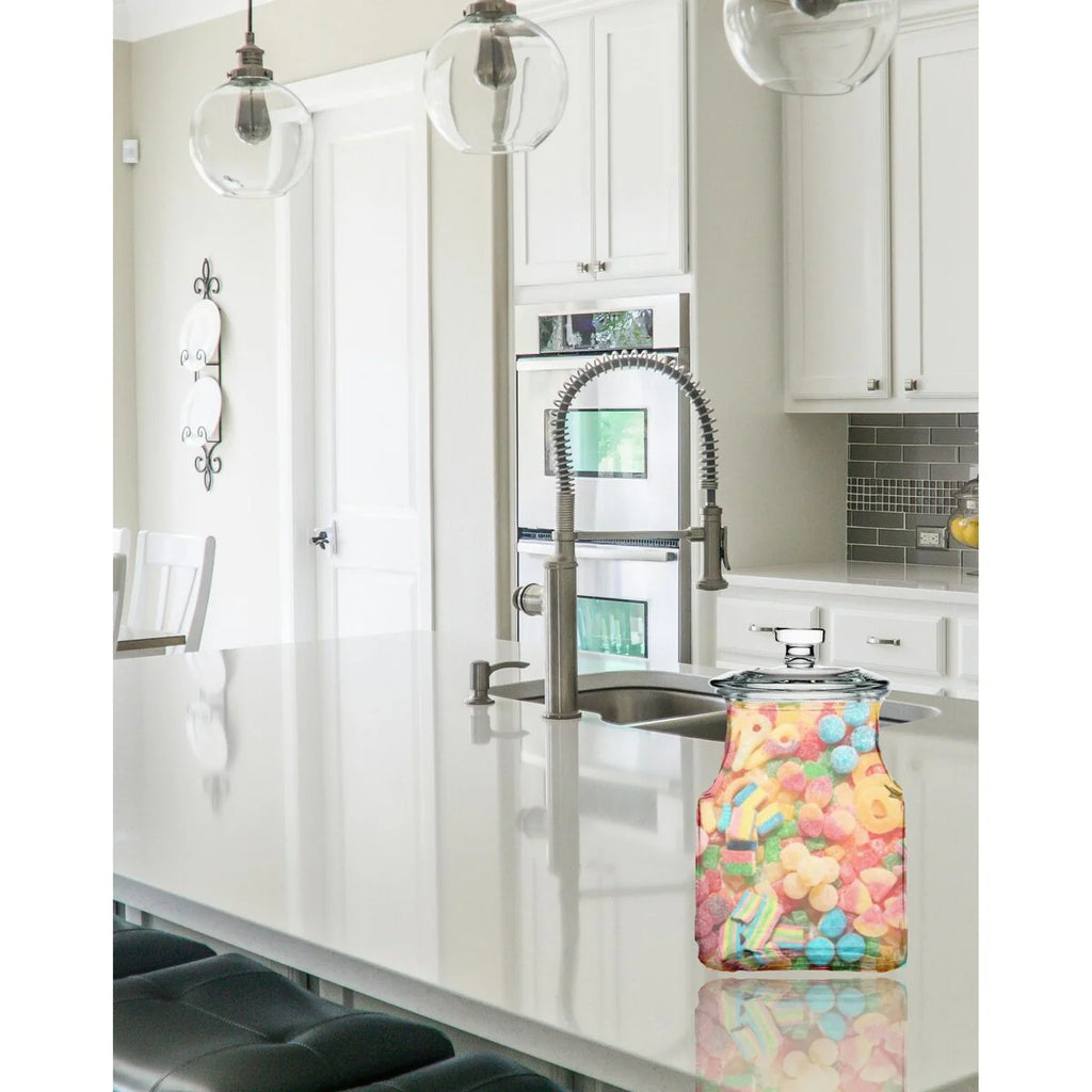 Amici Home Carlisle Glass Canister Square Jar Food Safe