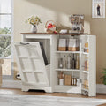 Moasis Kitchen Tilt Out Trash Cabinet Fits 13 Gallon Cabinet Trash Can with Outlet and Adjustable Shelves