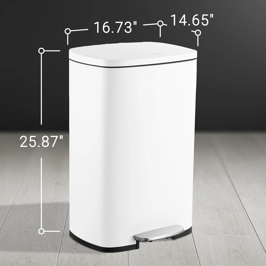happimess 13-Gallon Trash Can with Soft-Close Lid and FREE Mini Trash Can