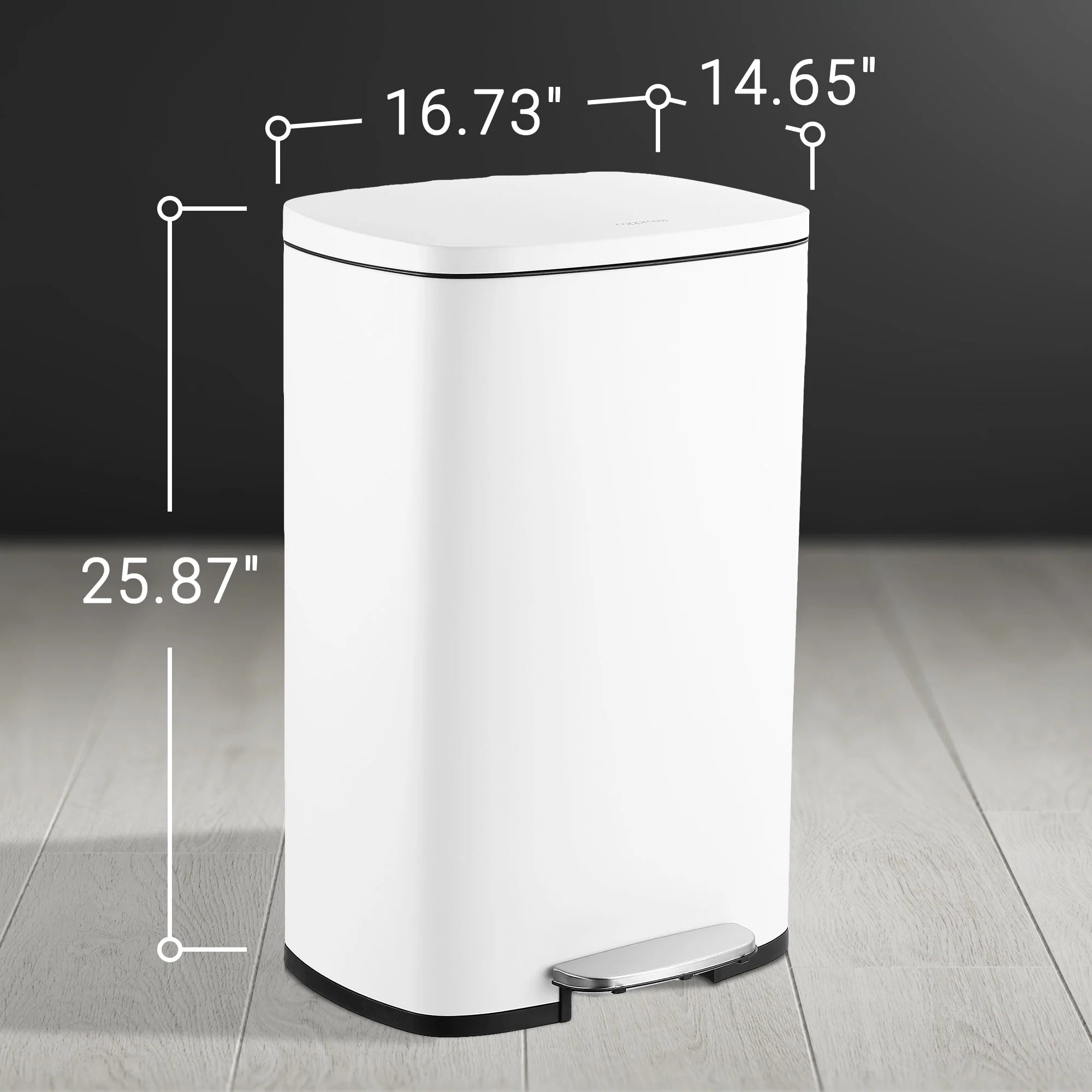 happimess 13-Gallon Trash Can with Soft-Close Lid and FREE Mini Trash Can