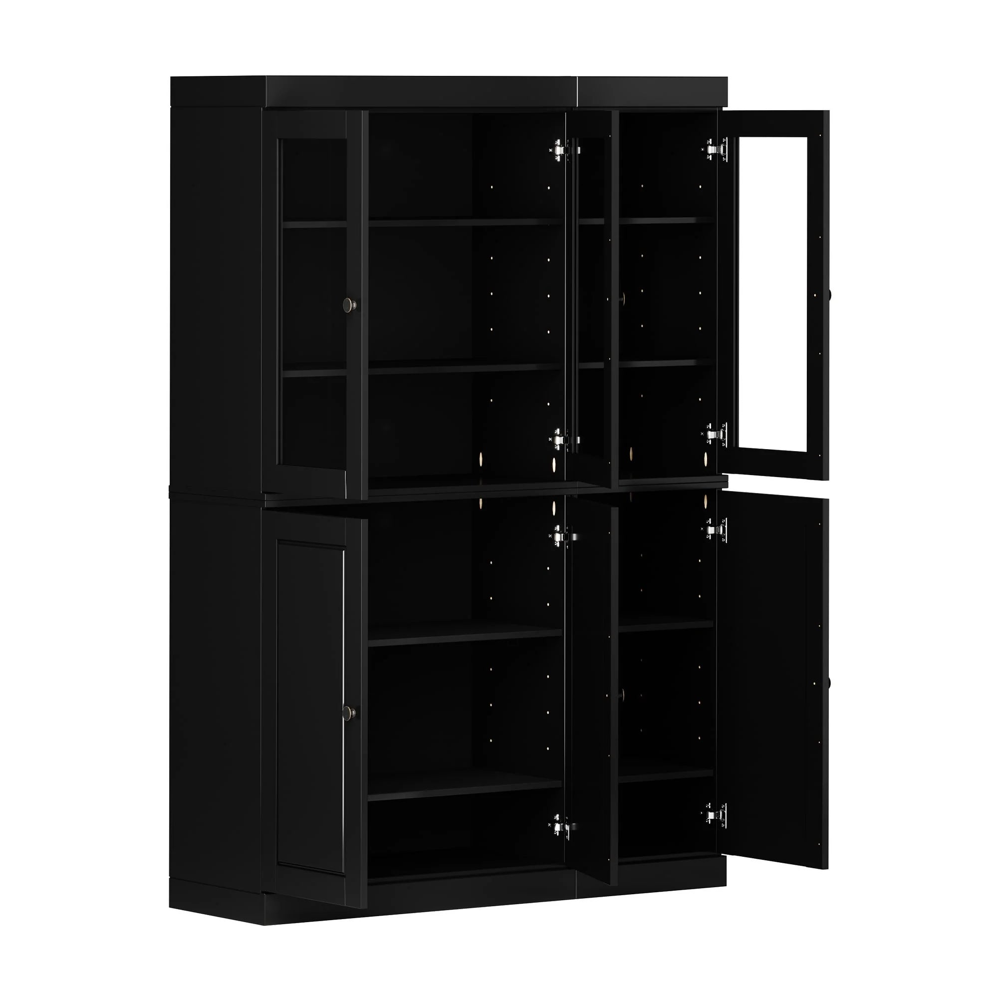 Palace Imports 100% Solid Wood 48.5" China Pantry Cabinet with Solid or Clear Glass Doors and Adjustable Shelves - 48.5" x 71.5"