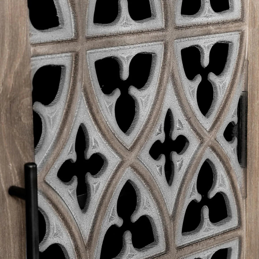 Roomfitters Hollow Four Door Antique Cabinet - American Country Style, Ideal for Living Room, TV Cabinet, Kitchen