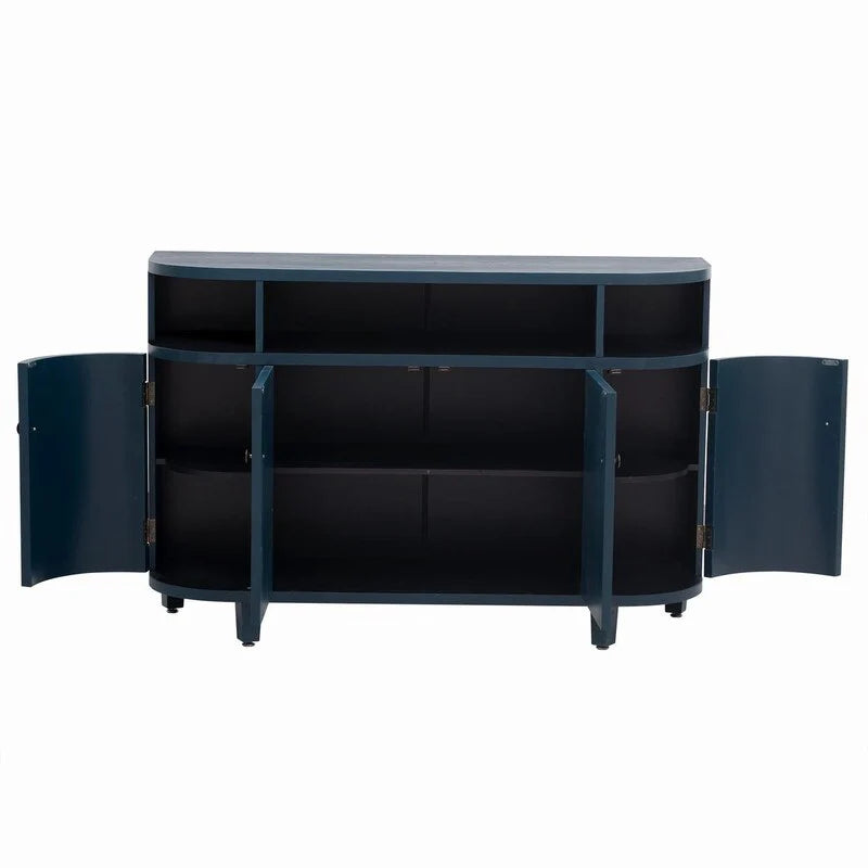 48''W Storage Cabinet with Four Doors and Adjustable Shelves - N/A