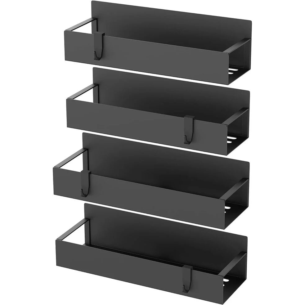 4 Pack Magnetic Spice Storage Rack Organizer for Refrigerator and Oven