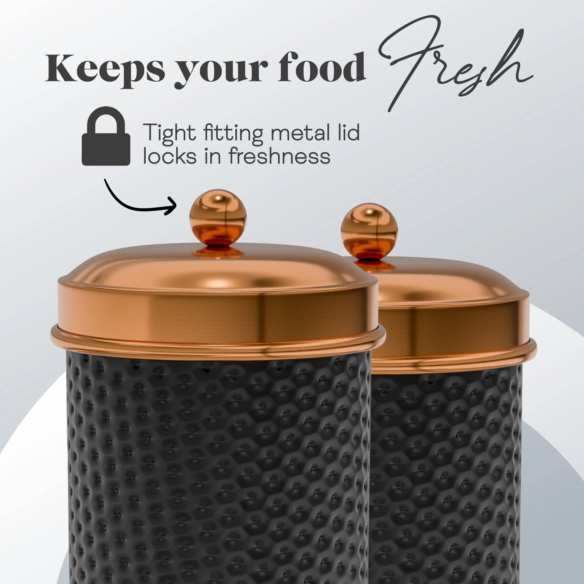 Amici Home Set of 2 Ashby Metal Canisters